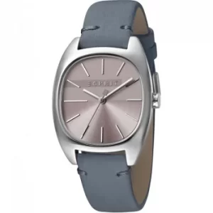 Esprit Infinity Womens Watch featuring a Blue Leather Strap and Purple Dial
