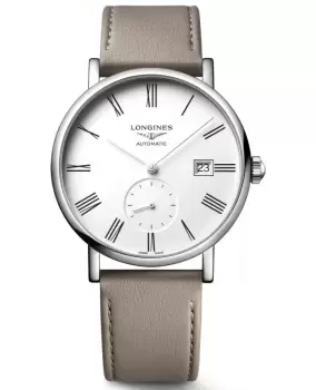 Longines Elegant Collection Automatic White Dial Leather Strap Unisex Watch L4.812.4.11.2 L4.812.4.11.2