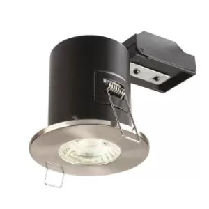 Collingwood Fixed IP20 Fire-Rated PAR16 LED GU10 Downlight Brushed Steel - CWFRC002