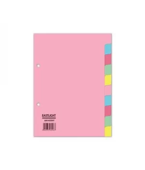 Divider 10 Part A5 155gsm Card Assorted Colours