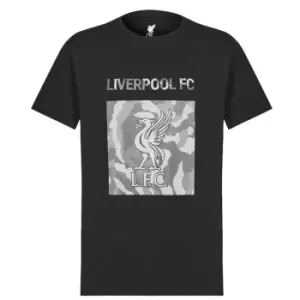 Team Liverpool FC Cotton T Shirt Mens - Black