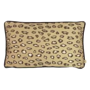 Faline Animal Jacquard Rectangular Cushion Gold / 30 x 50cm / Polyester Filled