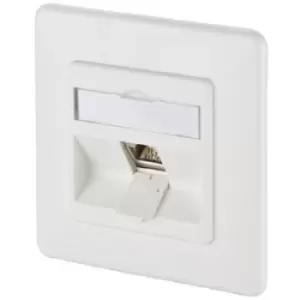 Metz Connect 1309111002-E Network outlet Flush mount Insert with main panel and frame CAT 6A 1 port Pure white