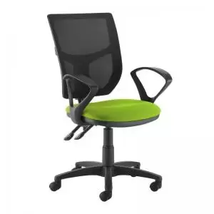 Altino 2 lever high mesh back operators chair with fixed arms - Madura