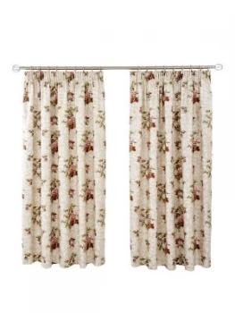 Dorma Antique Floral Pencil Pleat Curtains