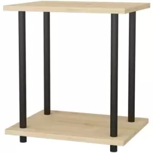 Decorotika - Bristol Side Table Coffee Table for Living Room and Office - Black and Oak - BLACK OAK