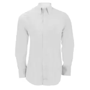 Kustom Kit Mens City Long Sleeve Business Shirt (17.5inch) (White)