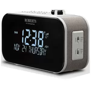 Roberts ORTUS3 W DAB DAB FM Alarm Clock Radio in White USB Socket
