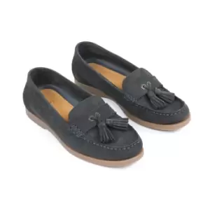 Moretta Womens/Ladies Alita Leather Loafers (8 UK) (Navy)