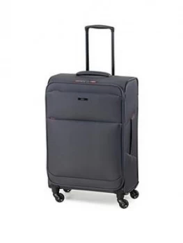 Rock Luggage Ever-Lite Medium 4-Wheel Suitcase - Charcoal