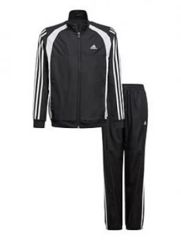 adidas Junior Boys Woven Tracksuit - Black, Size 7-8 Years