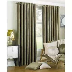 Riva Home Wellesley Ringtop Curtains (90x90 (229x229cm)) (Mocha) - Mocha