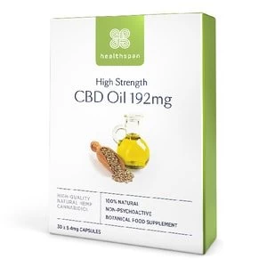 Healthspan High Strength CBD Oil 192mg - 30 capsules