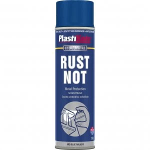 Plastikote Rust Not Aerosol Spray Paint Mid Blue 500ml
