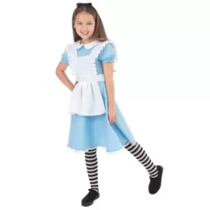 Bristol Novelty Girls Traditional Alice Costume (L) (Blue/White/Black)
