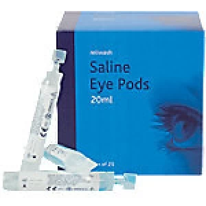 Reliance Medical Saline Eyewash Pods Plastic Transparent 25 Pieces of 20ml