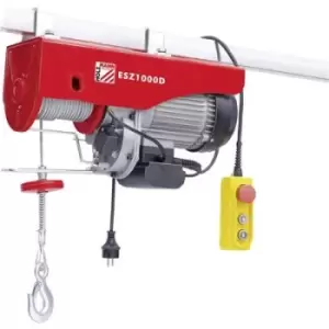 Holzmann Maschinen ESZ1000D_230V Electric block and tackle Load capacity (incl. pulley) 1000 kg Load capacity (without pulley) 500 kg