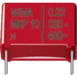 MKP thin film capacitor Radial lead 0.47 uF 630 Vdc 20 27.5mm L x W x H 31.5 x 11 x 21mm Wima MKP1J034706B00KSSD