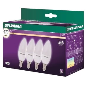 Sylvania 5W E14 SL4 Candle - 4 Pack