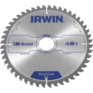 Irwin Aluminium Non-Ferrous Metal Saw Blade 184mm 48T 30mm