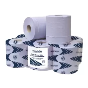 1-ply white centrefeed paper rolls - pack of 6