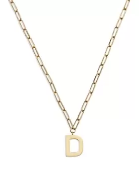 kate spade new york Initial This Initial Paperclip Link Pendant Necklace in Gold Tone, 17-20