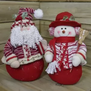 36cm Standing Santa or Snowman Indoor Christmas Decoration Character