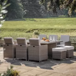 Gallery Outdoor Mileva 10 Seater Cube Dining Set Natural
