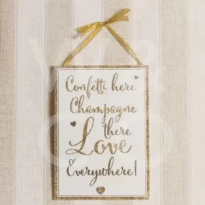 Always & Forever Confetti & Champagne Plaque