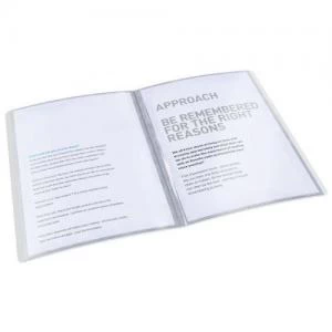 Choices Translucent Display Book, A4, 40 Pockets, 80 Sheet Capacity, White - Outer Carton of 10