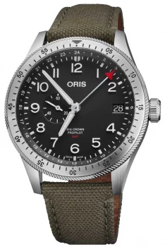 ORIS Big Crown ProPilot Timer GMT Green Textile Strap Watch
