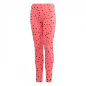 adidas Must Have Graphic Tights Junior Girls - Pink/Maroon