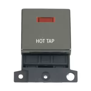 Click Scolmore MiniGrid 20A Double-Pole Ingot & Neon Hot Tap Switch Black Nickel - MD023BN-HT