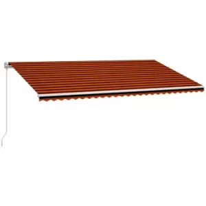 Vidaxl - Manual Retractable Awning 600x300cm Orange and Brown Multicolour