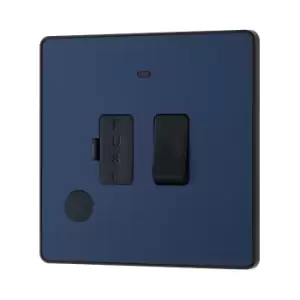 BG Evolve Matt Blue Switched 13A Fused Connection Unit With Power LED Indicator And Flex Outlet - PCDDB52B