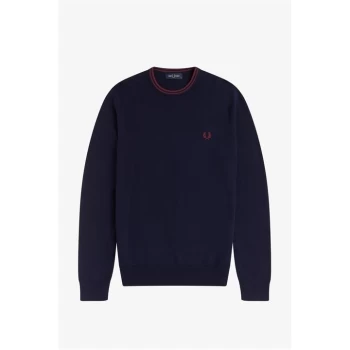 Fred Perry Crew Knitted Jumper - Navy 264