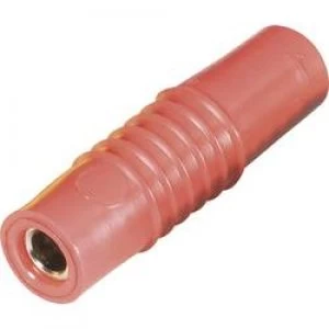 Jack socket Plug straight Pin diameter 4mm Red Schnepp