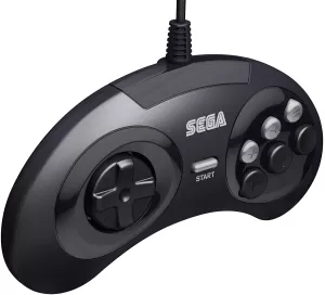 Black Retro-Bit Sega MD Mini 6-B USB Controller