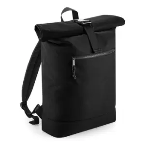 Bagbase Rolled Top Recycled Backpack (One Size) (Black)