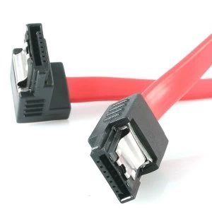12" Latching SATA to Right Angle SATA Cable