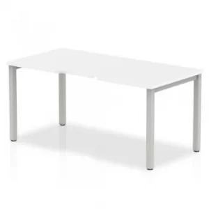 Trexus Bench Desk Individual Silver Leg 1600x800mm White Ref BE130