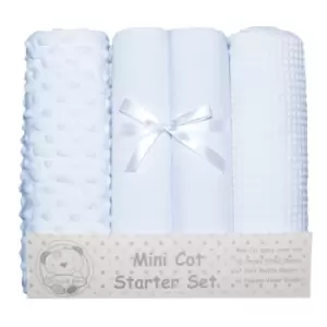 Snuggle Baby Mini Cot Starter Set (4 Pieces) (One Size) (Sky Blue)