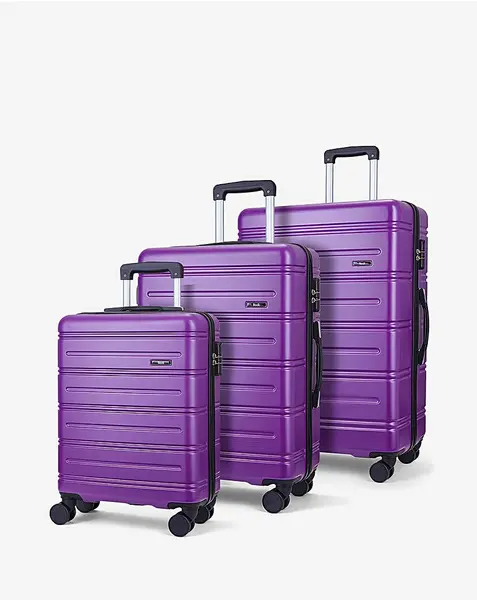Rock Lisbon 3pc Suitcase Set Purple