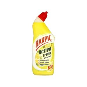 Harpic Active Fresh Cleaning Gel, 750ml Citrus Zest Scent, Yellow