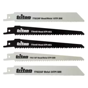 Triton 954242 Recip Saw Blade Set 5pce 150mm