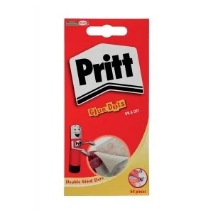 Pritt Glue Dots Acid Free on Backing Paper Repositionable 64 Per Wallet Pack 12