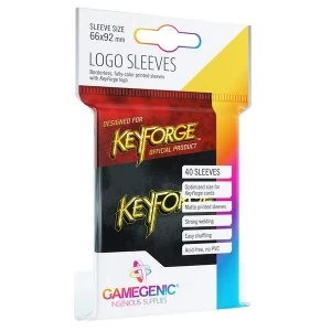 Keyforge Logo Card Sleeves: Black 40 Sleeves - 1 Pack
