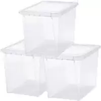 SmartStore Storage Boxes Plastic Transparent 30 (W) x 40 (D) x 44 (H) cm