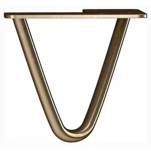 Rothley 100mm 2 Pin Hairpin Leg - Antique Brass - Set of 4