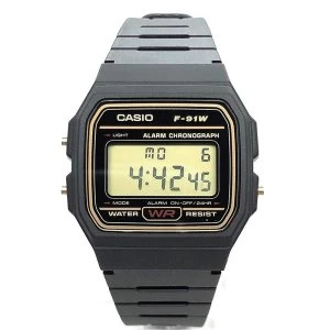 Casio F-91WG-9QEF Casual Digital Watch with Black Resin Strap